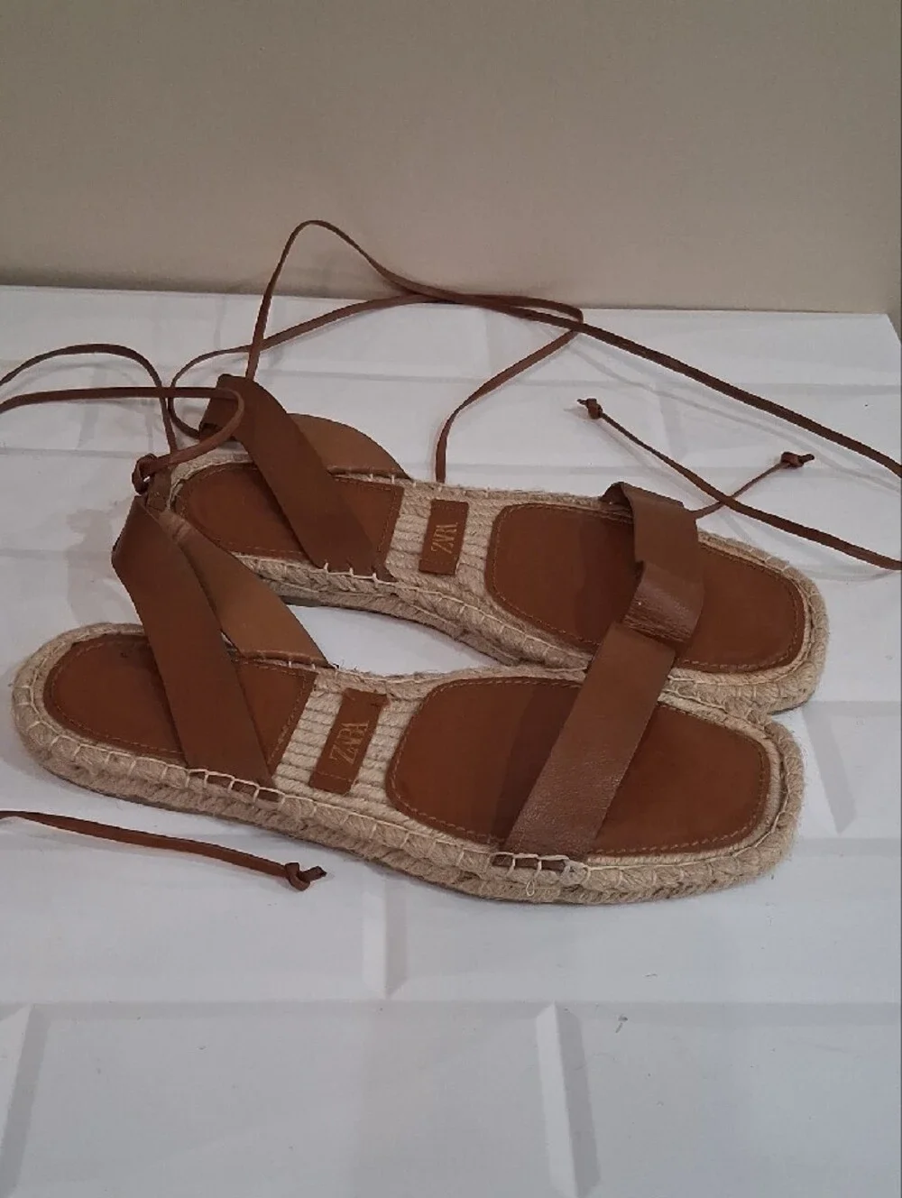 Zara tan leather